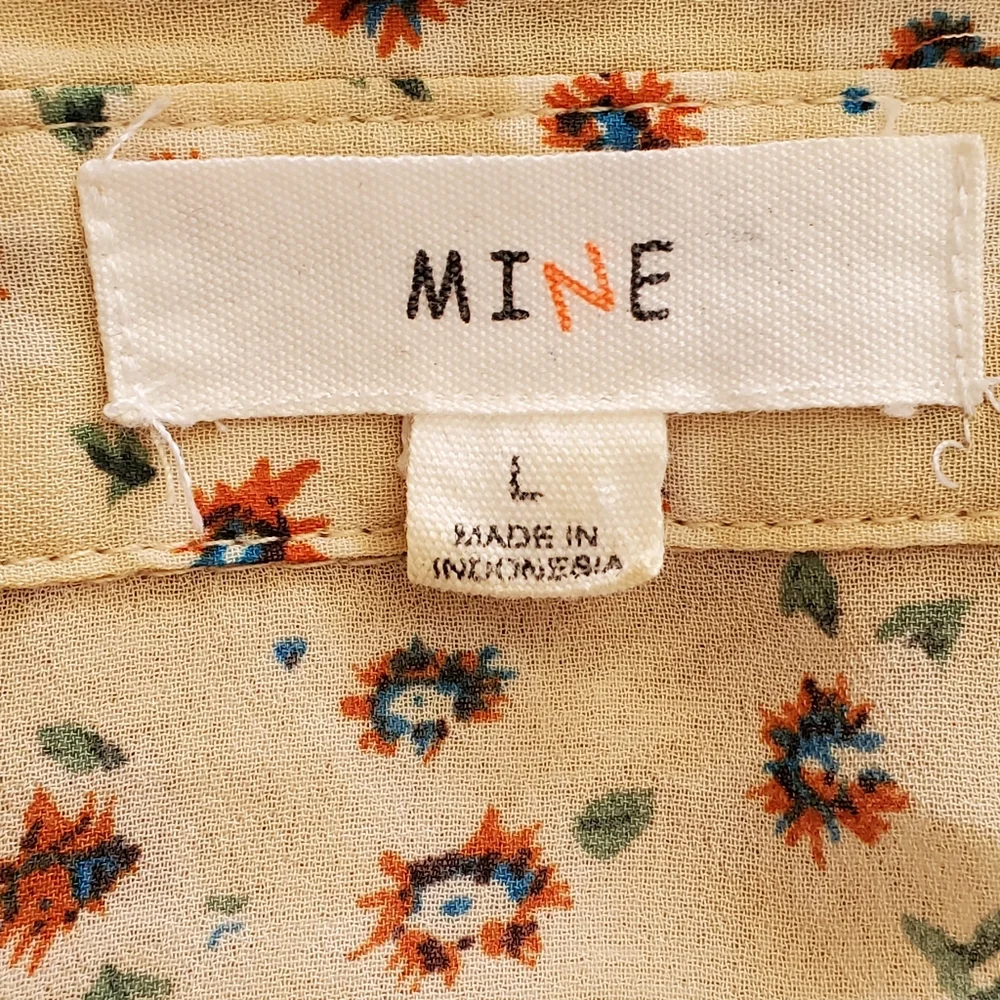 Vintage Mine Floral Crop Top Tie-Front Blouse - Picture 2 of 11